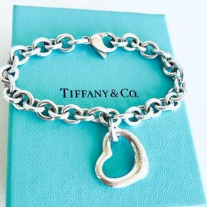 Tiffany & Co. Silver Open Heart Bracelet